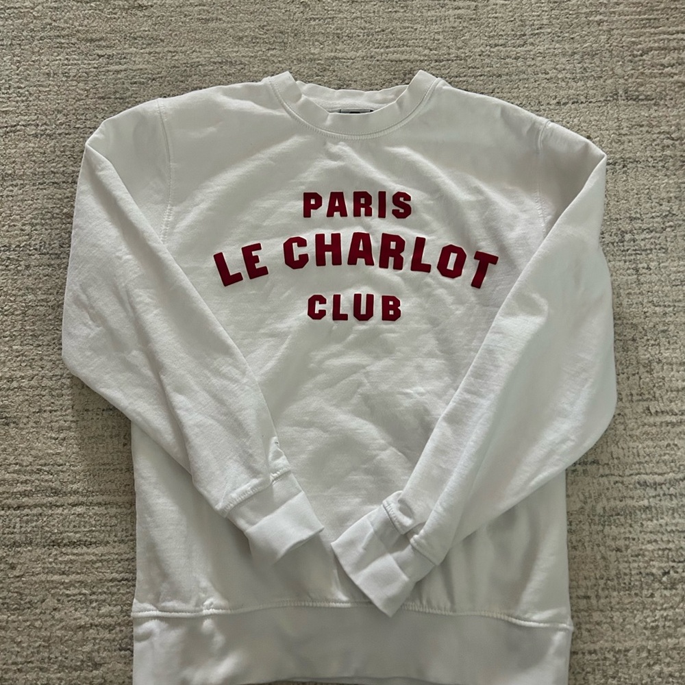 Original PARIS LE CHARLOT CLUB Merch - White Crewneck